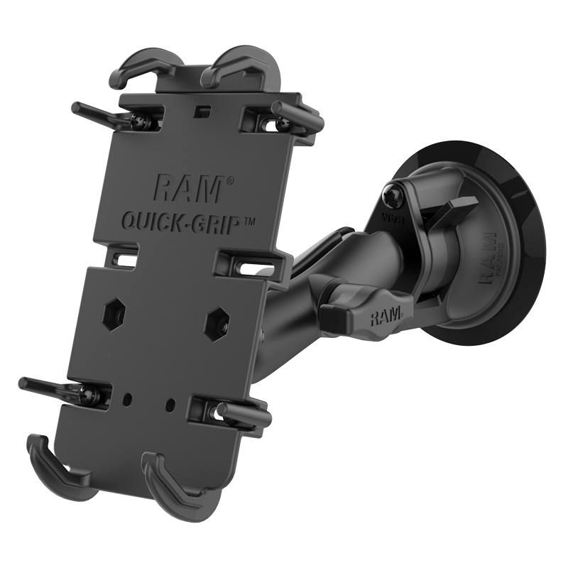 RAM Mounts - RAM-B-166-PD4U - RAM® Quick-GripT XL Phone Mount with RAM® Twist-LockT Suction Cup RAM Mounts RAM-B-166-PD4U, Téléphone portable/Smartphone, Support passif,