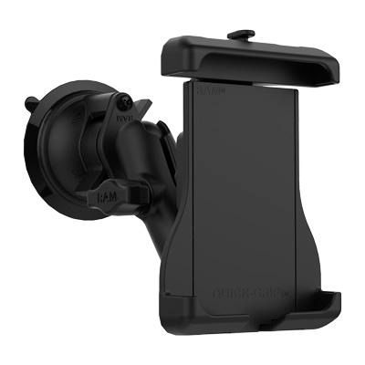 RAM Mounts - RAM-B-166-UN15WU - RAM Mounts RAM QUICK-GRIP CRADLE BASE  FOR APPLE MAG SAFE PUCK  WITH  SUCTION CUP MOUNT