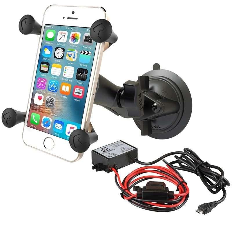 RAM Mounts - RAM-B-166-UN7PV1U - UNPKD RAM MICRO USB SUCTION MOUNT RAM X-GRIP