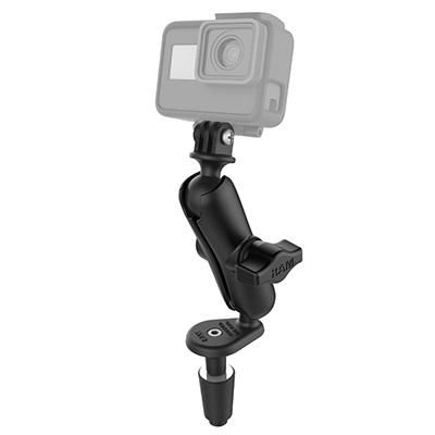 RAM Mounts - RAM-B-176-GOP1 - RAM MOUNTS GO PRO Support de fourche pour moto avec adaptateur universel pour caméra d'action, caméra, support actif, moto, noir
