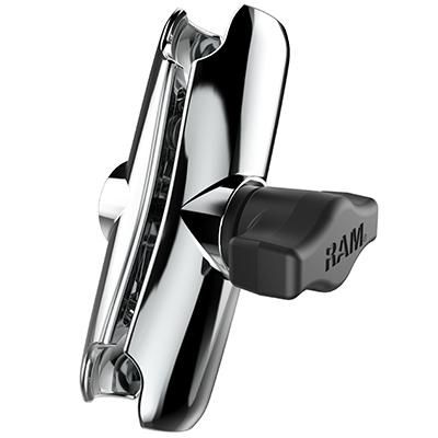 RAM Mounts - RAM-B-201CH - Double prise RAM chromée