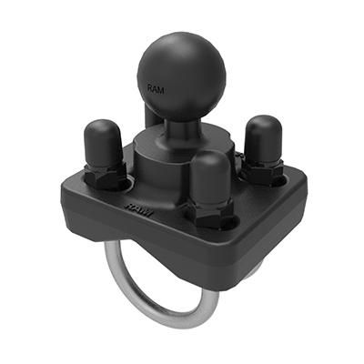 RAM Mounts - RAM-B-235U - Socle avec boule de 1 pouce Double socle avec boule de 1 pouce pour rails de 1" - 1,25", 200 g