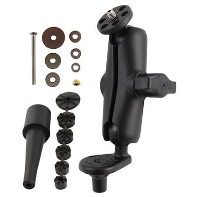 RAM Mounts - RAM-B-342-366U - UNPKD RAM STEM MNT FOR CAMERAS Support de fourche pour moto avec adaptateur 1/4"-20 pour caméra d'action, 268 g
