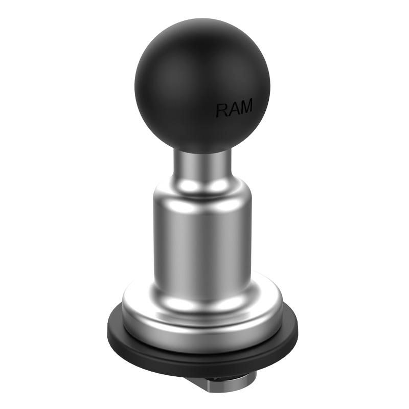 RAM Mounts - RAM-B-463-TRA1U - SOCLE AVEC BOULE DE 1" AVEC VERROUILLAGE À GOUPILLE ET TROU FILETÉ DE 1/4-20" AVEC BOULON EN T
