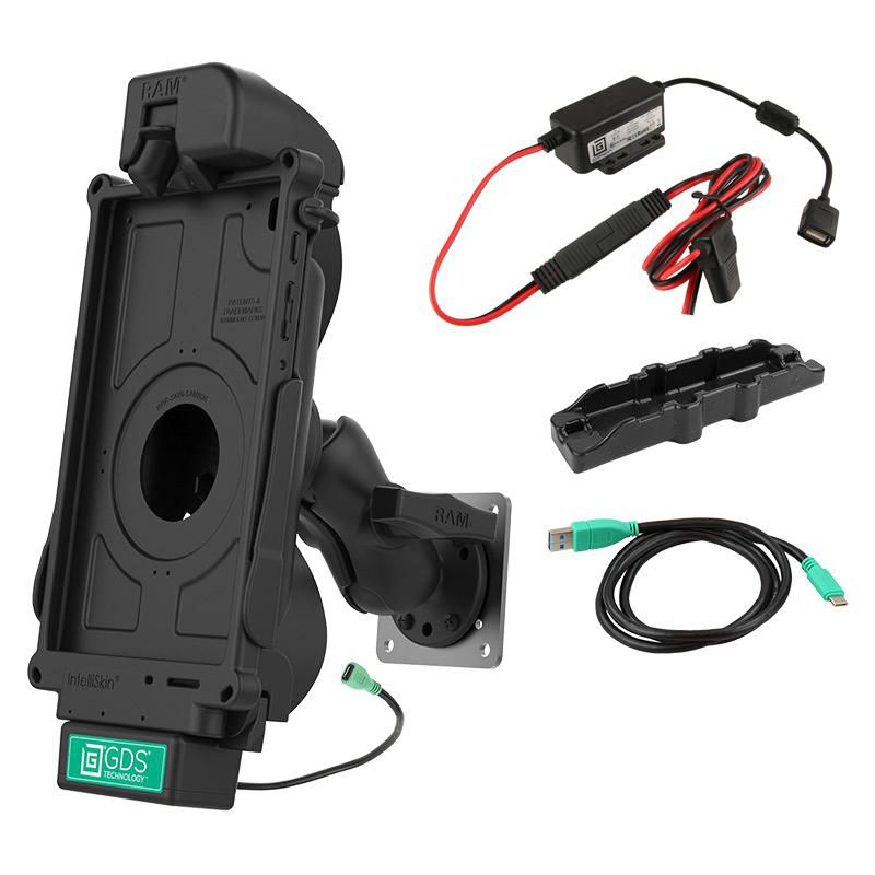 RAM Mounts - RAM-GDS-101B-SAM80-V7B1U - UNPKD RAM GDS mUSB DOCK BUNDLE POUR SAMSUNG TAB A7 8.7 SM-T220 et SM-T225 AVEC PLAQUE DE COUVERTURE