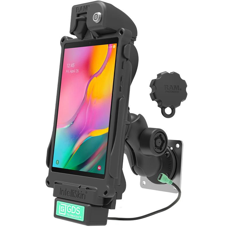 RAM Mounts - RAM-GDS-101LB-SAM55-V7B1U - UNPKD RAM GDS LOCKING DOCK BUNDLE FOR SAMSUNG TAB A 8.0 SM-T290, T295 WITH BACKING PLATE