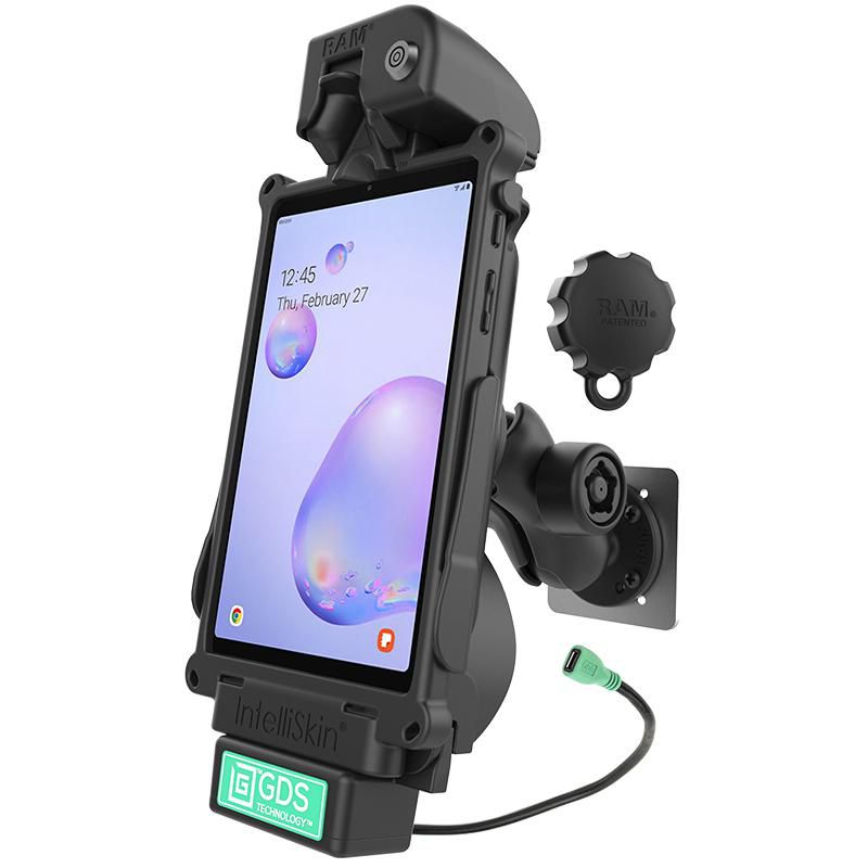 RAM Mounts - RAM-GDS-101LB-SAM67-V7B1U - UNPKD RAM GDS LOCKING DOCK BUNDLE FOR SAMSUNG TAB A 8.4 SM-T307 WITH BACKING PLATE