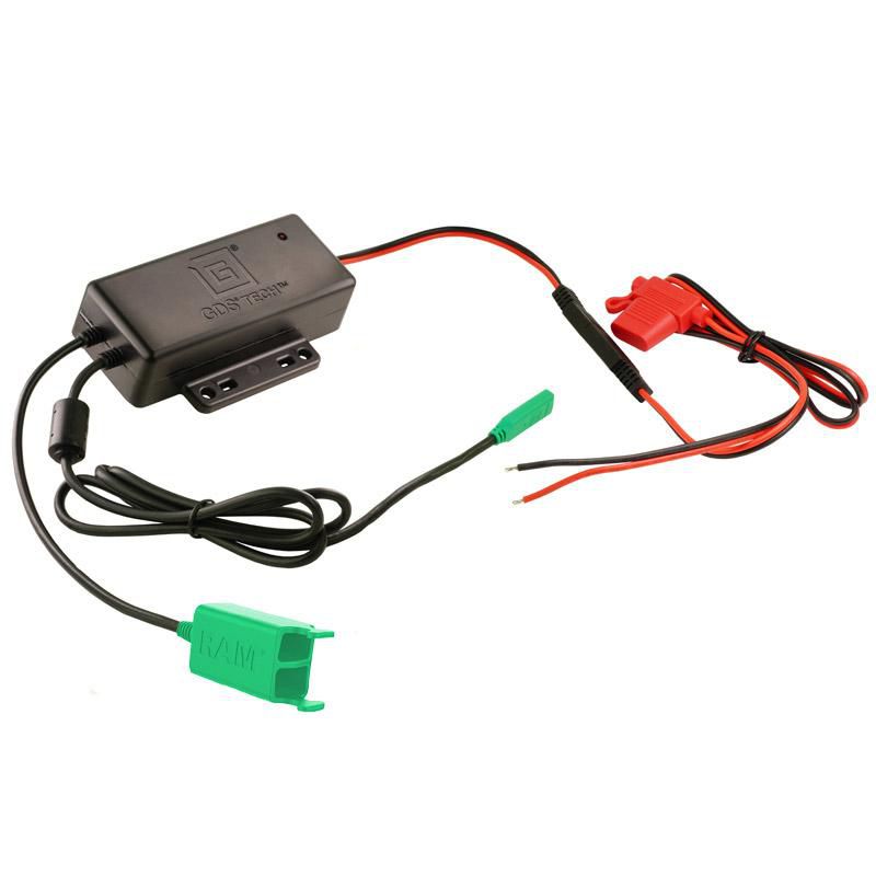 RAM Mounts - RAM-GDS-CHARGE-V3FCA2U - RAM GDS PD HARDWIRE CHARGER WITH TYPE C FEMALE PWR, DUAL TYP RAM-GDS-CHARGE-V3FCA2U, 12 - 24 V, Type C (Europlug), 37.5 kW, 3 A, 1.2 m,
