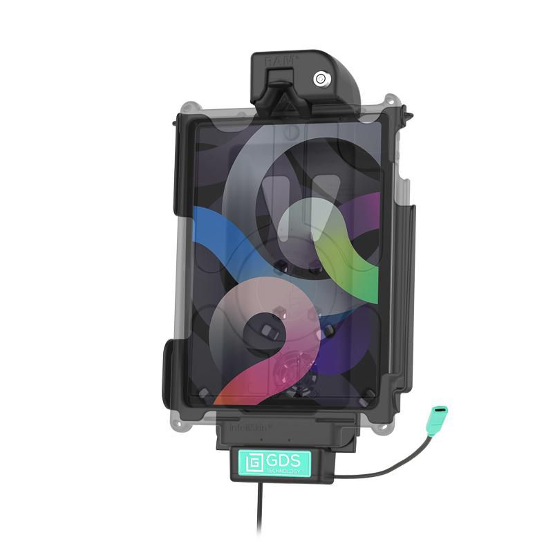 RAM Mounts - RAM-GDS-DOCKLF-AP32CU - GDS VEHICLE LOCKING DOCK USBC W/ FAN FOR INTELLISKIN NG FOR APPLE IPAD 11" 1ST and 2ND GEN and AIR 4TH GEN