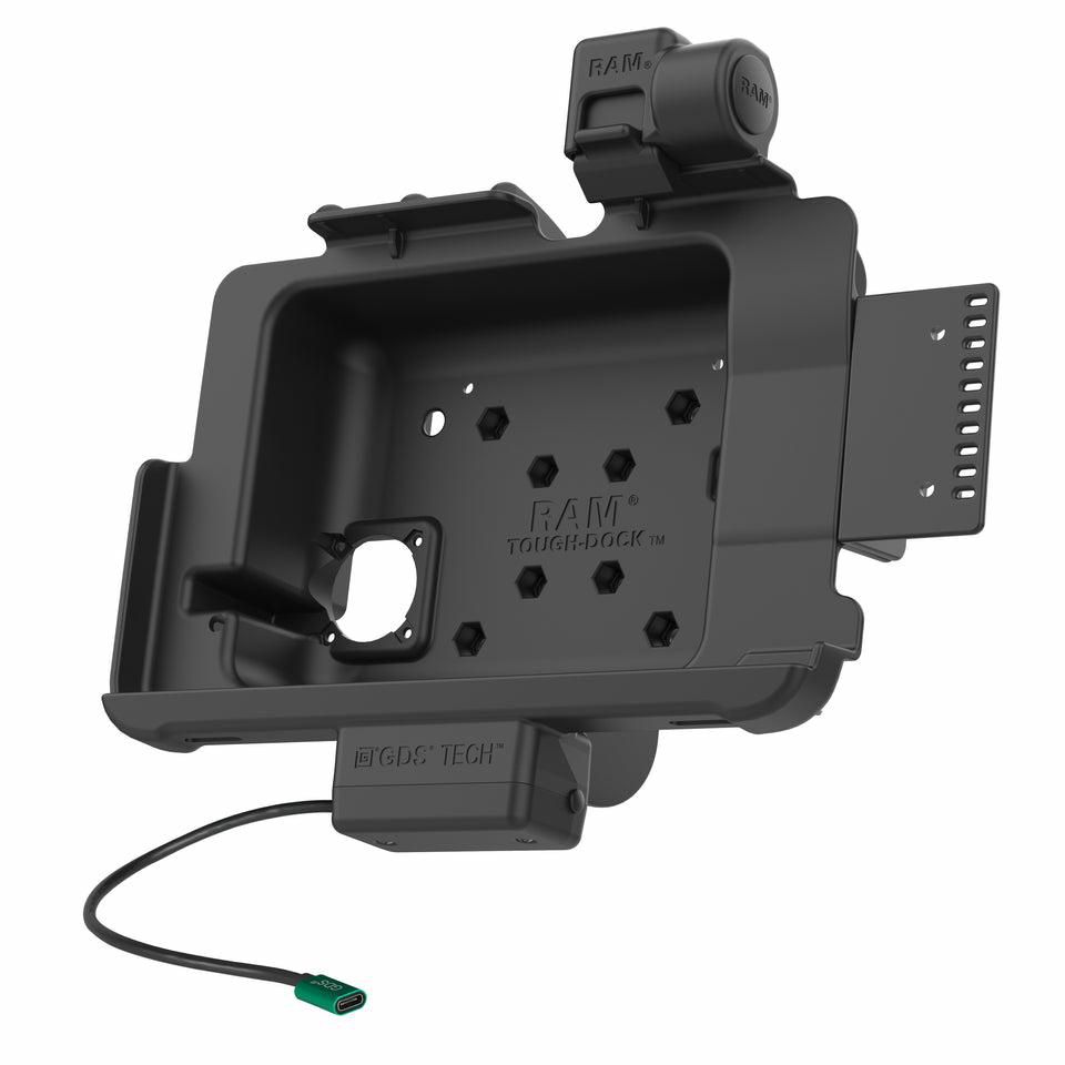 RAM Mounts - RAM-GDS-DOCKNLL-ZE21PU - GDS POWER DATA NON-LOCKING LATCH VEHICLE DOCK FOR ZEBRA ET40/45 10" TABLETS WITH INTELLISKIN