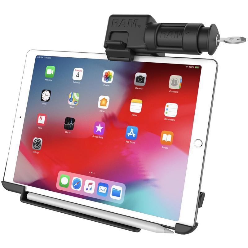 RAM Mounts - RAM-HOL-AP23KLU - UNPKD RAM KEYED LOCKING CRADLE FOR APPLE IPAD PRO 11" EZ-Roll r, Tablet/UMPC, Support passif, Universel, Noir
