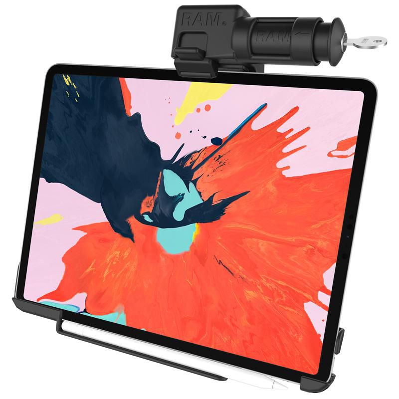 RAM Mounts - RAM-HOL-AP24KLU - UNPKD RAM KEYED LOCKING CRADLE FOR APPLE IPAD PRO 12.9" RAM-HOL-AP24KLU, Tablet/UMPC, Support actif, Noir