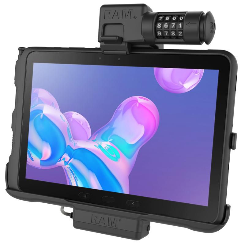RAM Mounts - RAM-HOL-SAM52PCLU - UNPKD RAM Power Only Combo Locking Cradle For Tab Act Pro DOES NOT SUPPORT HANDSTAND