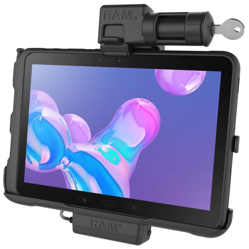 RAM Mounts - RAM-HOL-SAM52PKLU - UNPKD RAM POWER ONLY KEYED LOCKING CRADLE FOR TAB ACTIVE PRO - DOES NOT SUPPORT HANDSTAND RAM-HOL-SAM52PKLU, Tablet/UMPC, Active support,