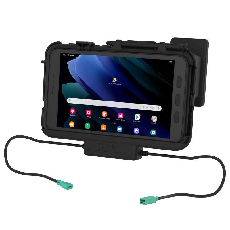RAM Mounts - RAM-HOL-SAM60PD-OT1U - UNPKD EZ-ROLL R DOCK POWER DATA POUR SAMSUNG TAB ACTIVE3 AVEC OTTERBOX UNIVERSE CASE