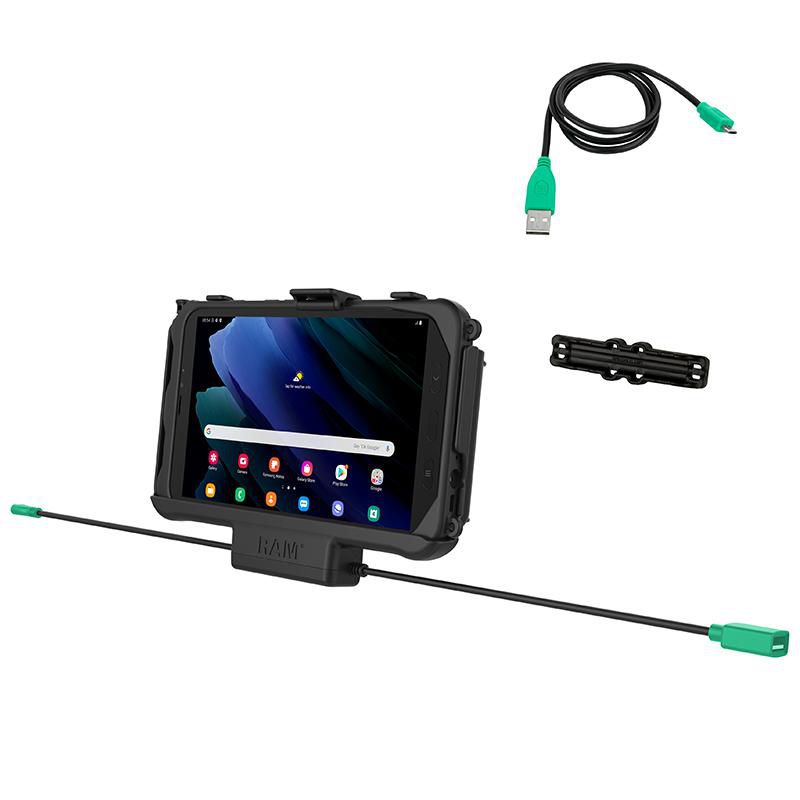 RAM Mounts - RAM-HOL-SAM60PDU - UNPKD EZ-ROLL R DOCK POWER DATA POUR SAMSUNG TAB ACTIVE2 et TAB ACTIVE3