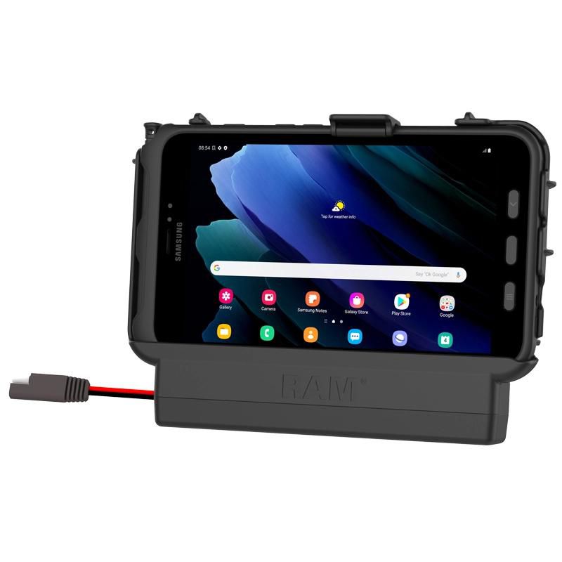 RAM Mounts - RAM-HOL-SAM61PU - UNPKD EZ-ROLL R DOCK POWER ONLY FOR SAMSUNG TAB ACTIVE2 and TAB ACTIVE3 W/ SPEAKER BOX