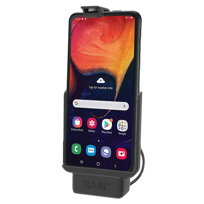 RAM Mounts - RAM-HOL-SAM9PU - UNPKD RAM EZ-ROLL R POWERED DOCK POUR SAMSUNG XCOVER PRO RAM-HOL-SAM9PU, Téléphone portable/Smartphone, Support actif, Voiture, Noir