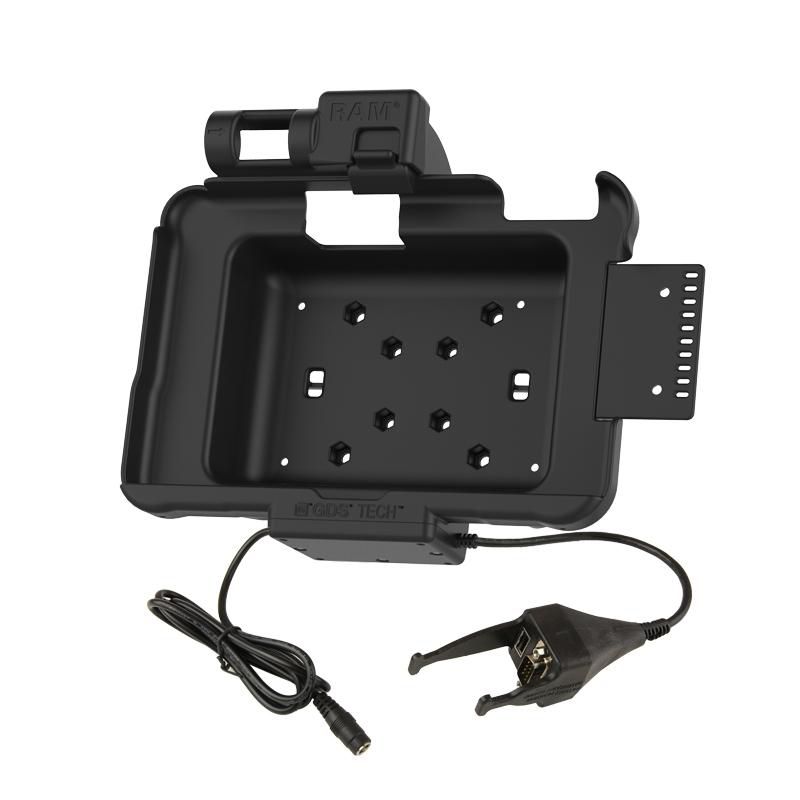 RAM Mounts - RAM-HOL-ZE10PD-DB9U - RAM Mounts RAM POWER & DATA SPRING  LOADED CRADLE FOR ZEBRA ET5X  8.3" SERIES TABLETS WITH 5.5MM FEMALE DC, DB9 MALE, & USB A FEMALE