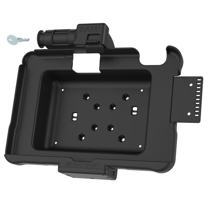 RAM Mounts - RAM-HOL-ZE11KLU - BÉLIER NON ALIMENTÉ, SOCLE À RESSORT AVEC SERRURE À CLÉ POUR TABLETTES ZEBRA ET5X 10.1" SERIES