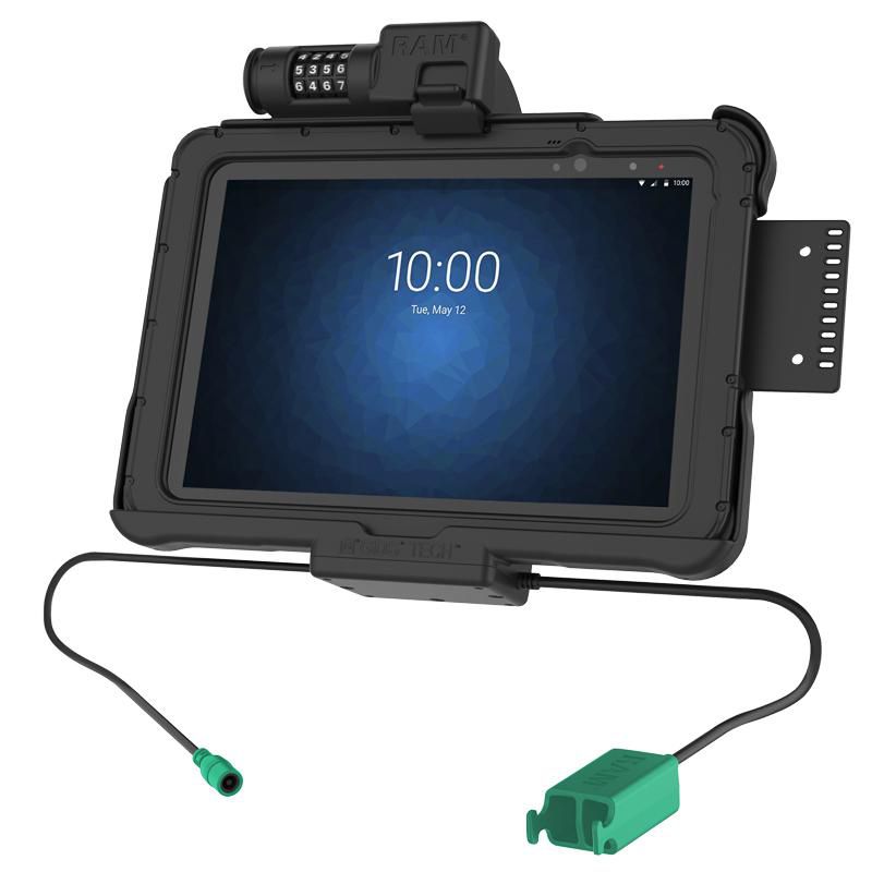 RAM Mounts - RAM-HOL-ZE11PD2CLU - UNPKD RAM POWER AND DATA W/ 2 USB-A FEMALE SOCKETS COMBO LOCKING CRADLE FOR ZEBRA ET5X 10.1" SERIES TABLETS