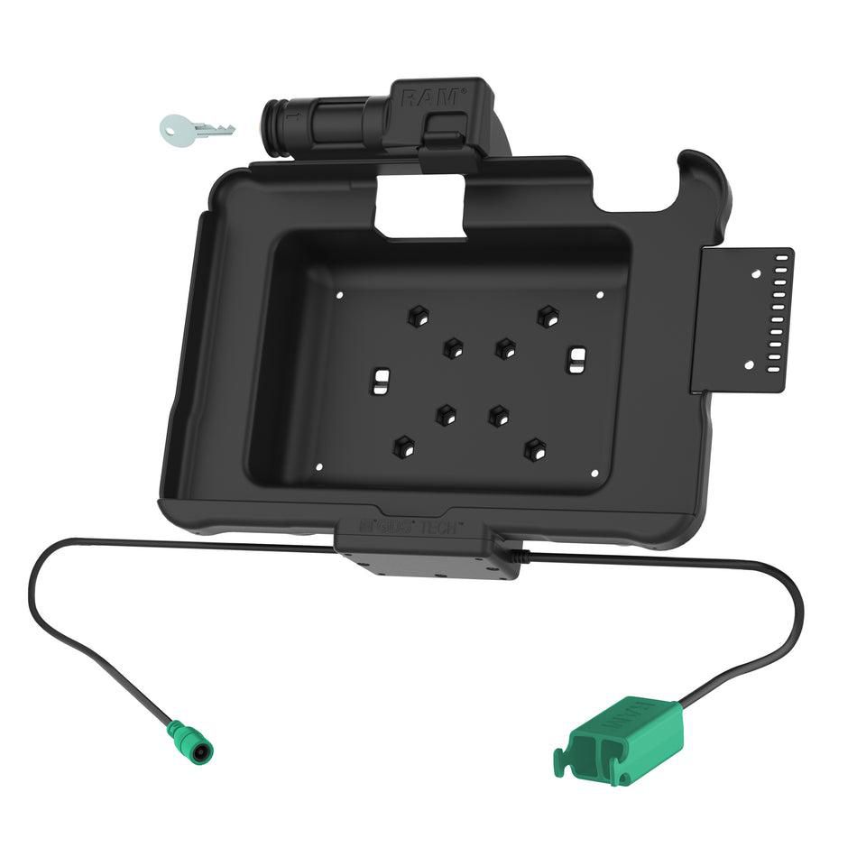 RAM Mounts - RAM-HOL-ZE11PD2KLU - UNPKD RAM POWER AND DATA W/ 2 USB-A FEMALE SOCKETS KEYED LOCKING CRADLE FOR ZEBRA ET5X 10.1" SERIES TABLETS