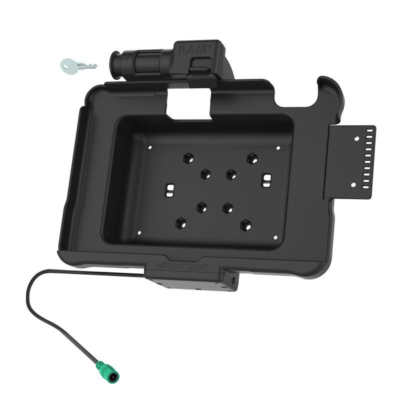 RAM Mounts - RAM-HOL-ZE11PKLU - RAM Mounts RAM POWER ONLY SPRING LOADED  KEYED LOCK CRADLE FOR ZEBRA  ET5X 10.1" SERIES TABLETS