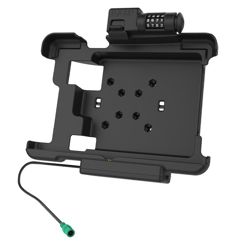 RAM Mounts - RAM-HOL-ZE15PCLU - RAM Mounts RAM POWER ONLY COMBO LOCK  SPRING LOADED CRADLE FOR  ZEBRA L10 SERIES TABLETS
