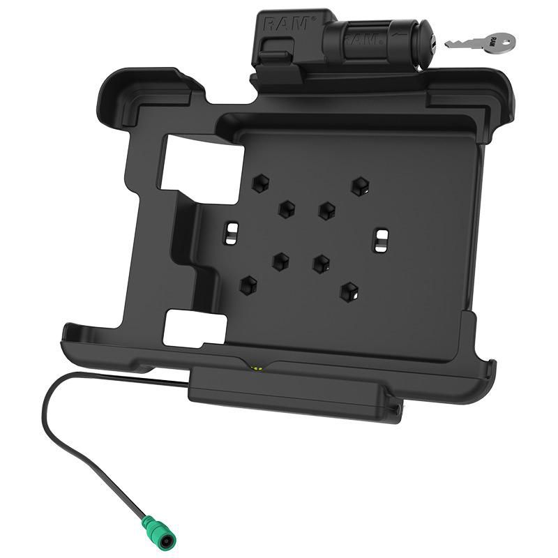 RAM Mounts - RAM-HOL-ZE15PKLU - RAM Mounts RAM POWER ONLY KEYED LOCK  SPRING LOADED CRADLE FOR  ZEBRA L10 SERIES TABLETS