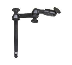 RAM Mounts - RAM-VP-SW1-12 - RAM DBL SWING ARM 12Inch MALE 12" Upper Pole with Double Swing Arms and Round Plate
