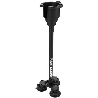 RAM Mounts - RAP-365-18-429 - RAM 18 LNG ARM TRIPLE SUCT W/ CUP HOLDER