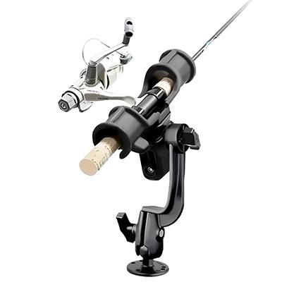 RAM Mounts - RAP-370-RB - RAM ROD LIGHT SPEED REVOLUTION Support de canne à pêche à vitesse réduite avec bras et base Revolution Socket, support passif, extérieur, noir