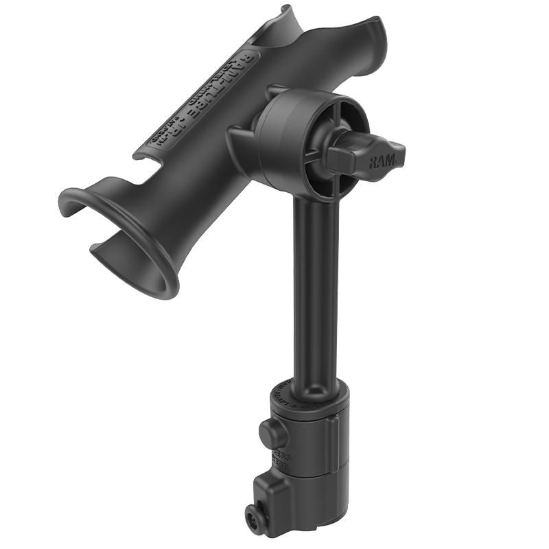 RAM Mounts - RAP-390-AAPUTU - UNPK RAM TUBE JR ROD HLDR W ADAPT-A-POST UNIVERSAL RAP-390-AAPUTU, Support de canne à pêche, Noir, Composite, 15.2 cm