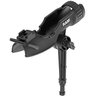 RAM Mounts - RAP-433-NB - RAM-ROD HD W 6Inch SPLINE POST RAM ROD HD Fishing Rod Holder with 6" Spline Post, Passive holder, Outdoor, Black