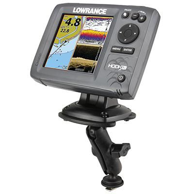 RAM Mounts - RAP-B-107B-354-TRA1 - RAM HUMMINBIRD MNT W/ TRACK BASE