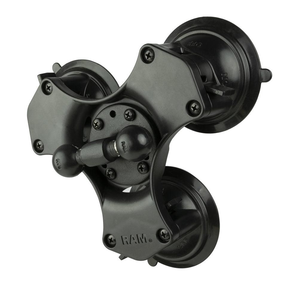 RAM Mounts - RAP-B-217-365-224-1U - RAM SOCLE AVEC BOULES DOUBLES DE 1" À TRIPLE VENTOUSE