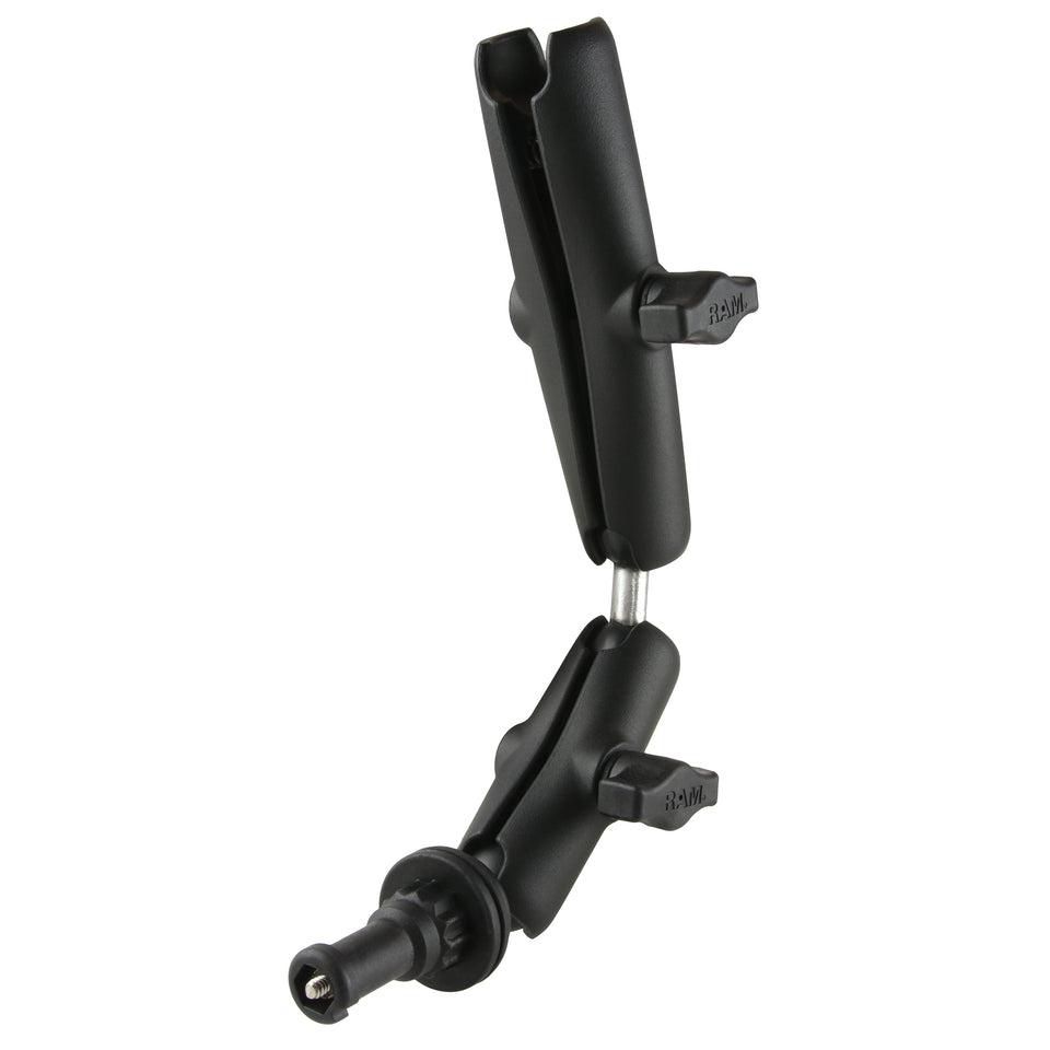 RAM Mounts - RAP-B-419-201-201U-C - RAM BRAS À DOUBLE DOUILLE AVEC POTEAU CANNELÉ