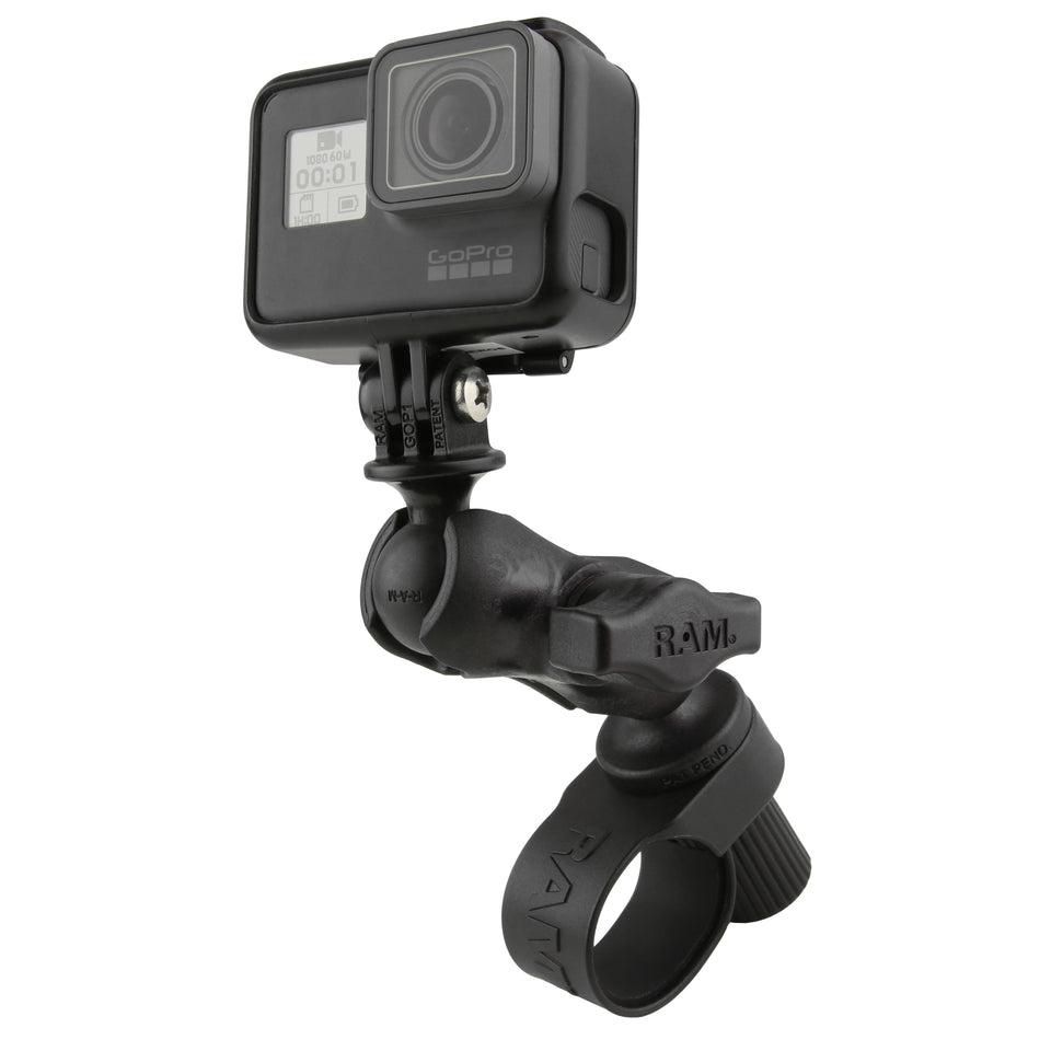 RAM Mounts - RAP-B-460-A-GOP1U - RAM Mounts UNPKD RAM HANDLEBAR MOUNT  WITH ACTION CAMERA ADAPTER  bras court