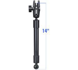 RAM Mounts - RAP-BB-230-14-201U - RAM 1Inch TO 1Inch BALL EXT POLE 14Inch LG W ARM