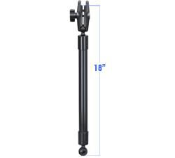 RAM Mounts - RAP-BB-230-18-201U - RAM 1Inch TO 1Inch BALL EXT POLE 18Inch LG W ARM