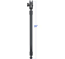 RAM Mounts - RAP-BB-230-24-201U - RAM 1Inch TO 1Inch BALL EXT POLE 24Inch LG W ARM