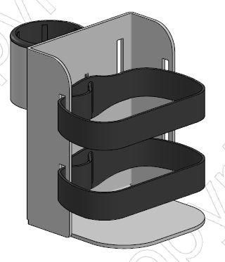 ERGONOMIC SOLUTIONS - SAFEGUARD07 - Support pour bouteille de désinfectant pour les mains,