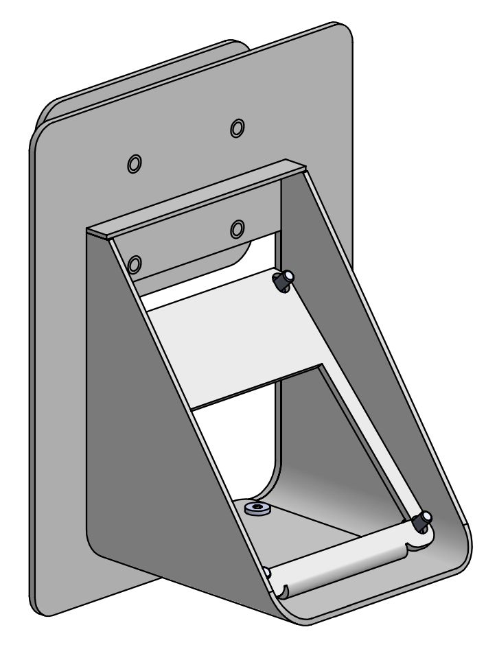 ERGONOMIC SOLUTIONS - SKS002-32 - Pax IM30 v1 plaque frontale pour Samsung 24" Kiosk -WHITE-