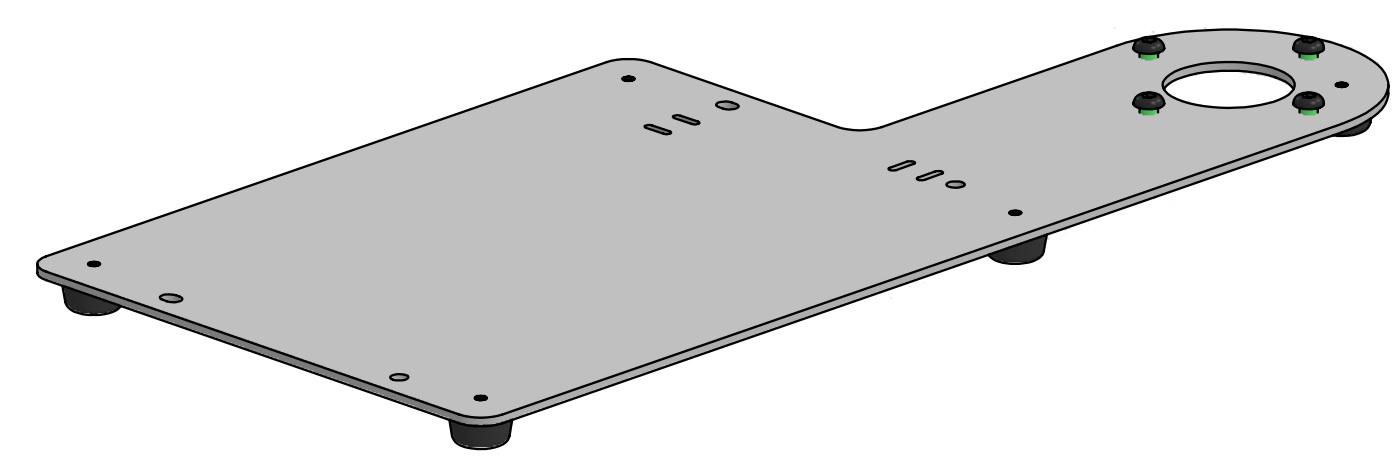 ERGONOMIC SOLUTIONS - SKS005-02 - Plaque périphérique autoportante (pour un poteau) pour Samsung 24" Kiosk -Noir-