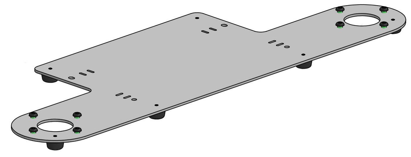 ERGONOMIC SOLUTIONS - SKS006-32 - Plaque périphérique autoportante (pour deux poteaux) pour Samsung 24" Kiosk -WHITE-