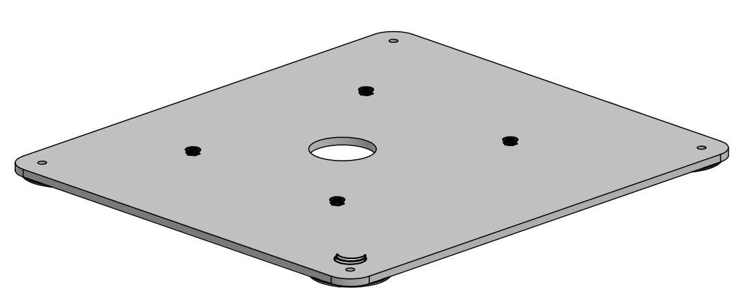 ERGONOMIC SOLUTIONS - SPK515-32 - Plaque de base pour kiosque de comptoir -WHITE-