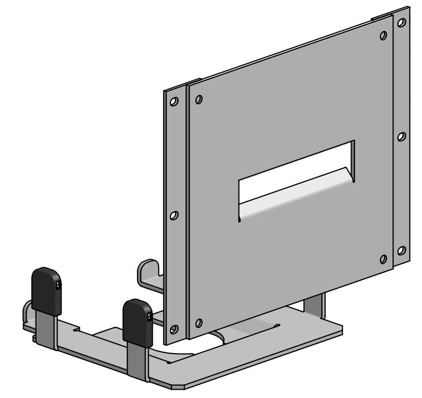 ERGONOMIC SOLUTIONS - SPK601-32 - Capot pour imprimante intégrée au kiosque, plaque d'imprimante pour Star Mc-Print3 - W:206 -WHITE-