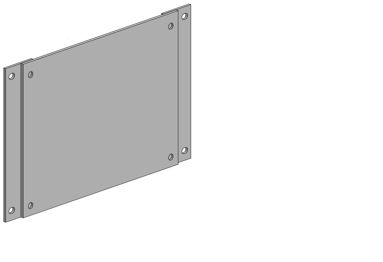 ERGONOMIC SOLUTIONS - SPK605-32 - Plaque d'obturation du kiosque (scanner) - W:206 -WHITE-