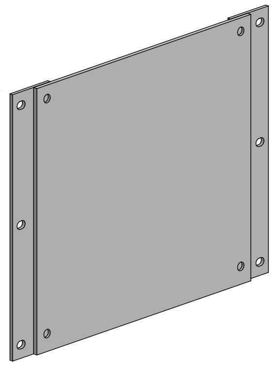 ERGONOMIC SOLUTIONS - SPK607-32 - Plaque d'obturation du kiosque (Imprimante) - W:206 -WHITE-