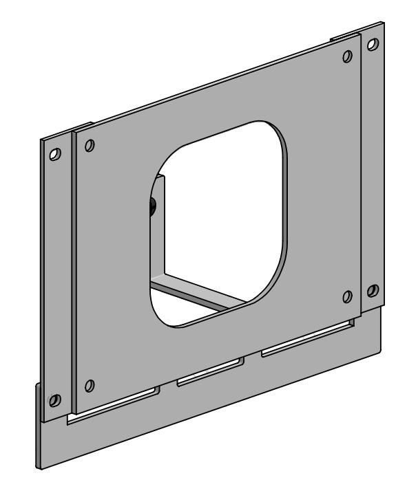 ERGONOMIC SOLUTIONS - SPK608-32 - Support de kiosque et plaque de recouvrement pour le scanner Magellan 1500i W:206 _WHITE-